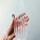 Transparent Palmette murano glass murano chandelier cherry vintage interior-2