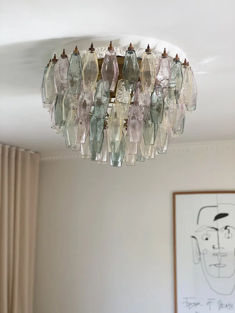 Murano Loftslampe Poliedri 84 glas Multi