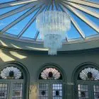 Murano chandelier 78 transparent tubes Cherry vintage interior