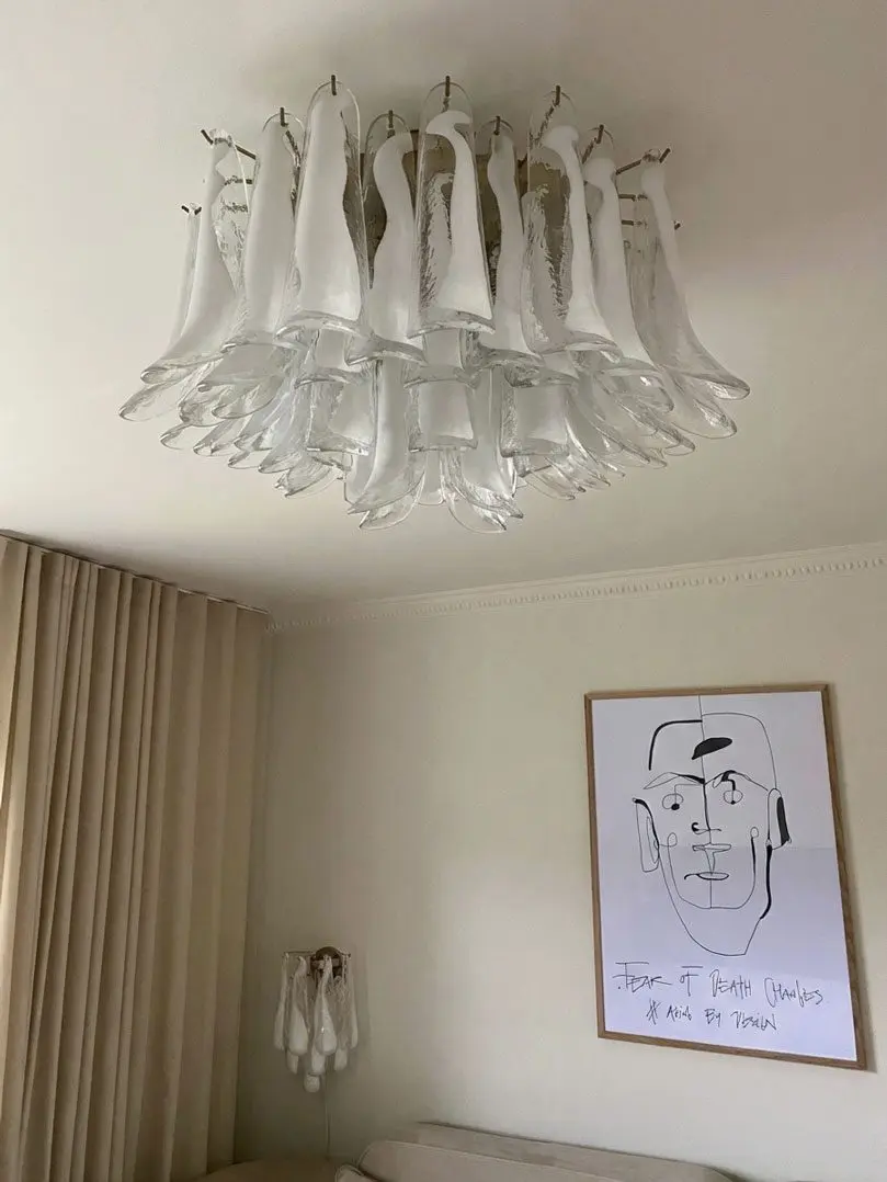 Murano Loftslampe  64 Kronblade  Klar