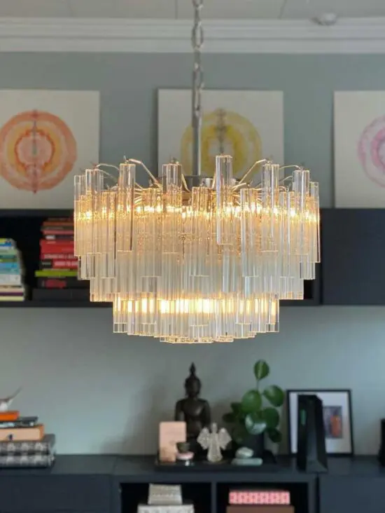 Murano Lysekrone 107 prismer Klar