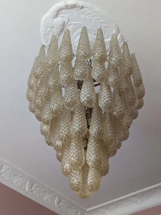 Murano Lysekrone Kogle 75 glasblade Rav