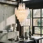 85 Murano petals drop hanging in a diningroom