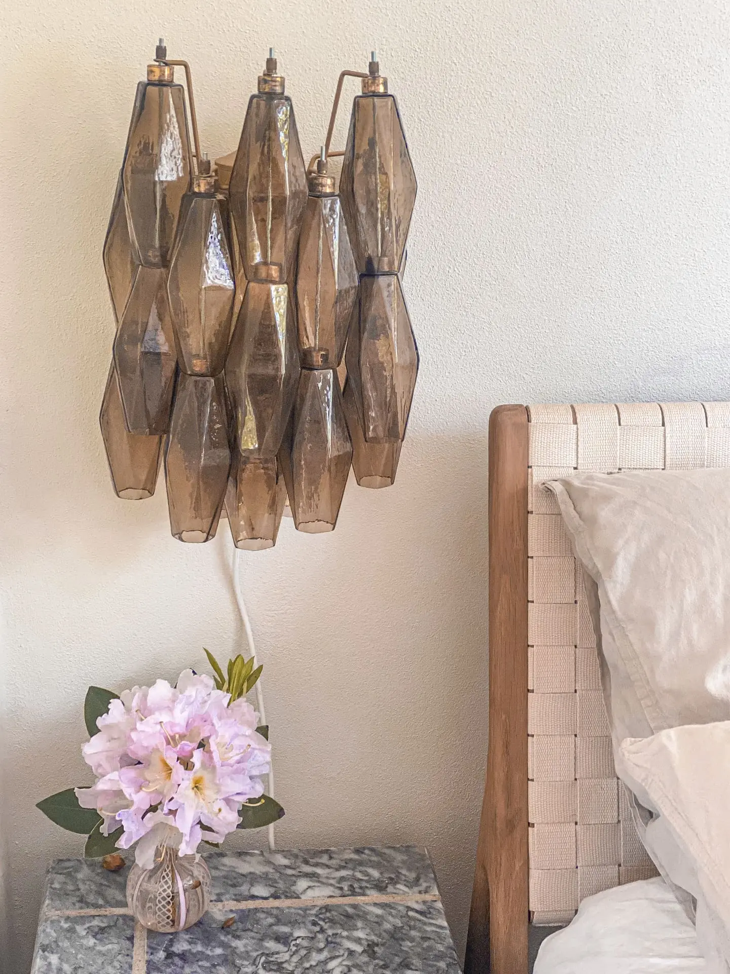 10060-1 smoked poliedri wall scones lamps cherry vintage interior-08