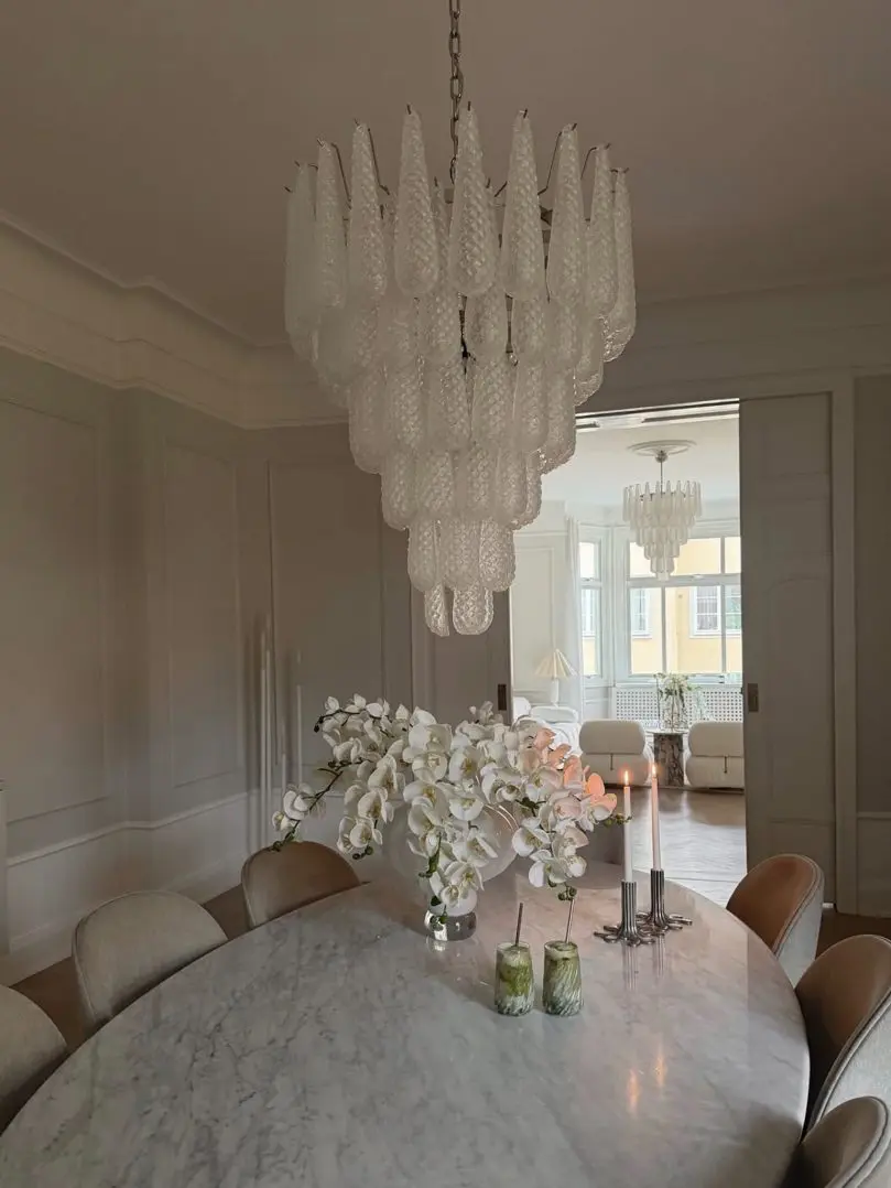 Lisa abefelt murano chandelier drops