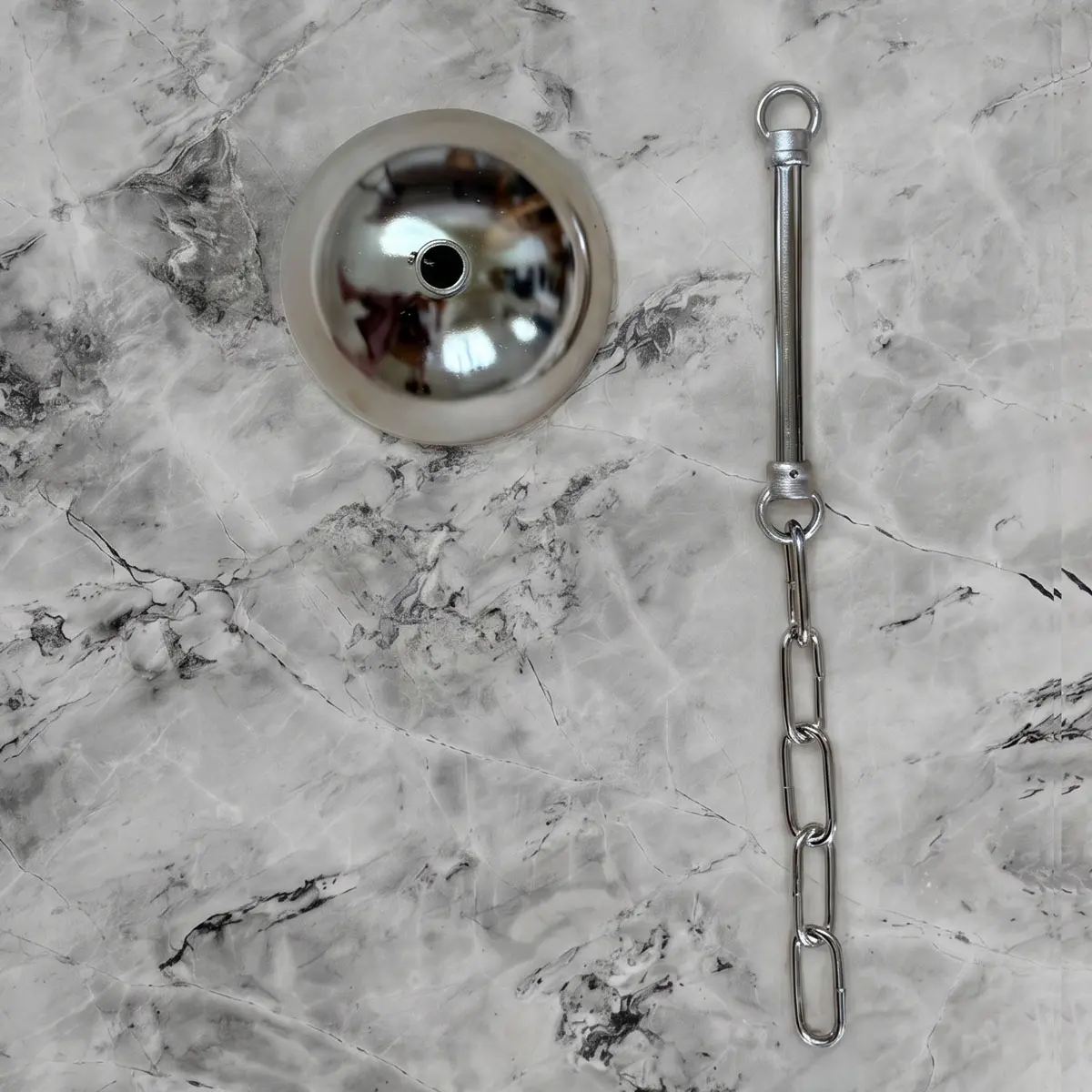shiny chrome structure finish