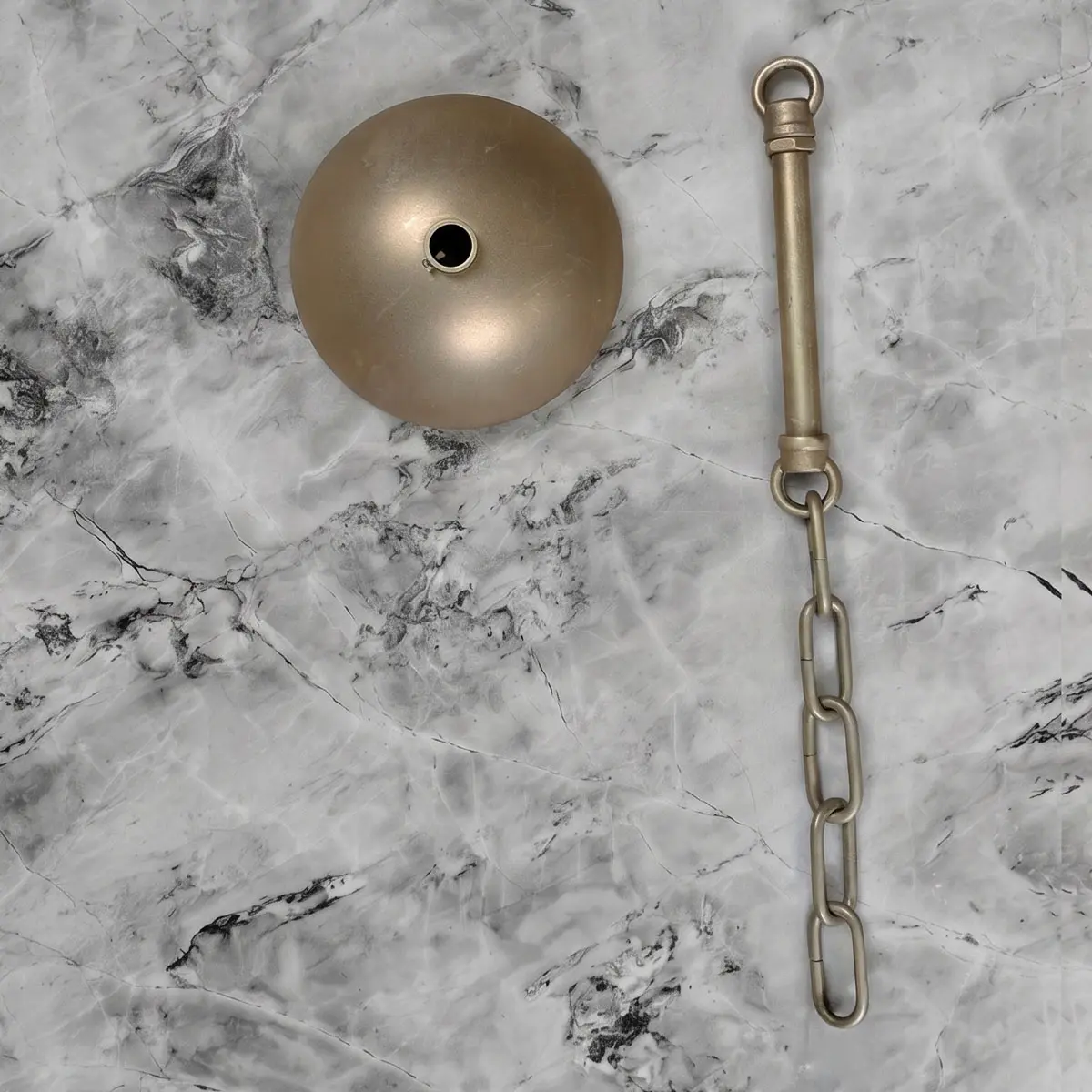 Mat gold with patina structure finish