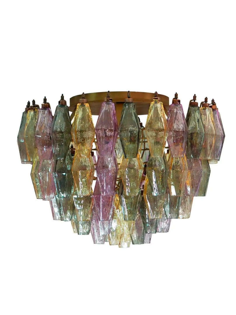 Murano Loftslampe - Poliedri - 84 glas - multi