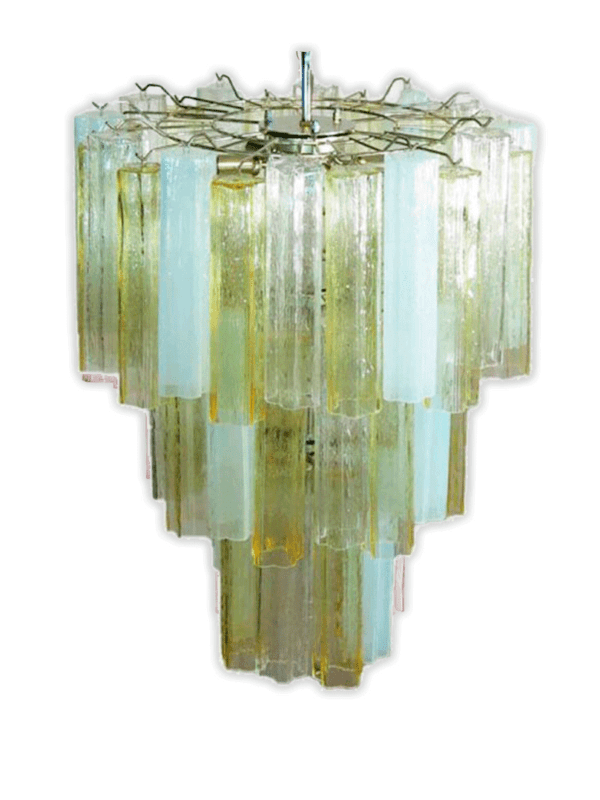 Murano lysekrone 48 tuber klar opal gu