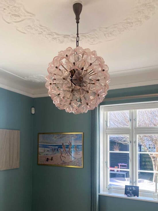 Murano Lysekrone – Sputnik – Poppy – Rosa