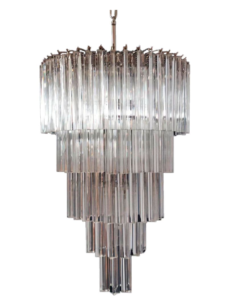 Billede af Murano lysekrone - 111 prismer - Klar Krom blank