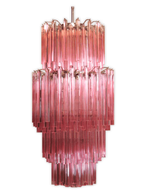 Murano-lysekrone-rosa-242-prismer-kristallkrona