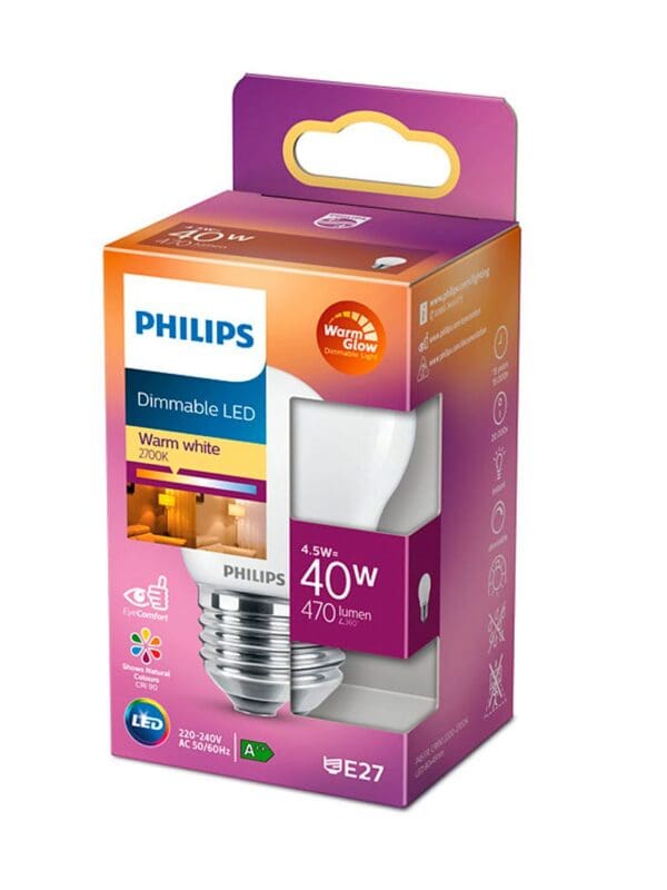 pære philps dimmable E27 krone