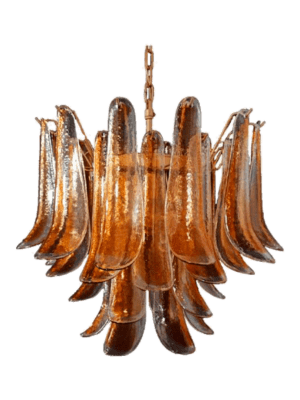 Murano lysekrone brun blade