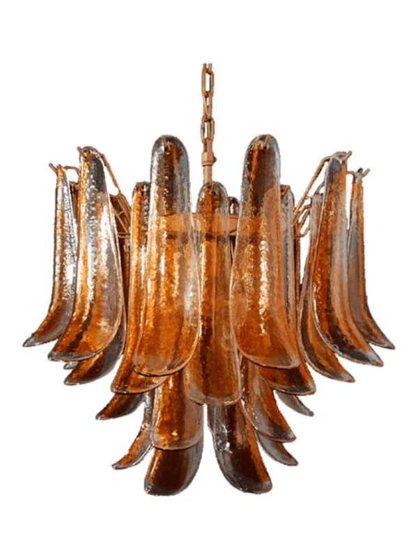 Murano lysekrone brun blade