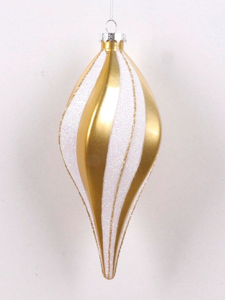 Julepynt – Spiraltop– Guld – 20 cm
