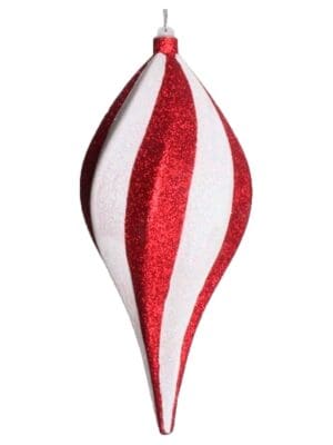 Julepynt – Slik - Spiral - Rød – 30 cm