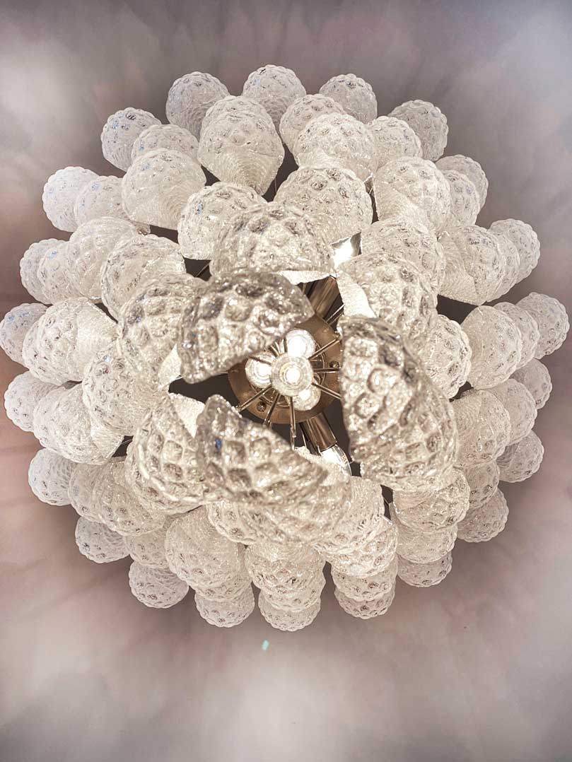 Murano lysekrone kogle stor 78 kronblade