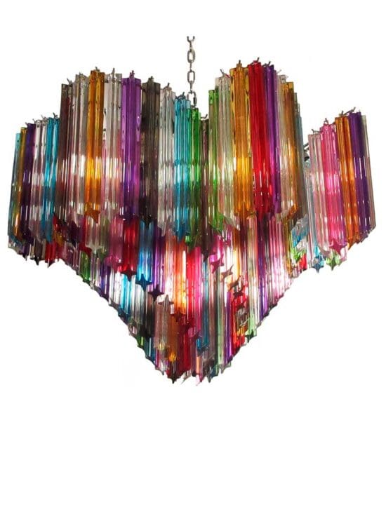 Murano Lysekrone – 200 prismer – Multi