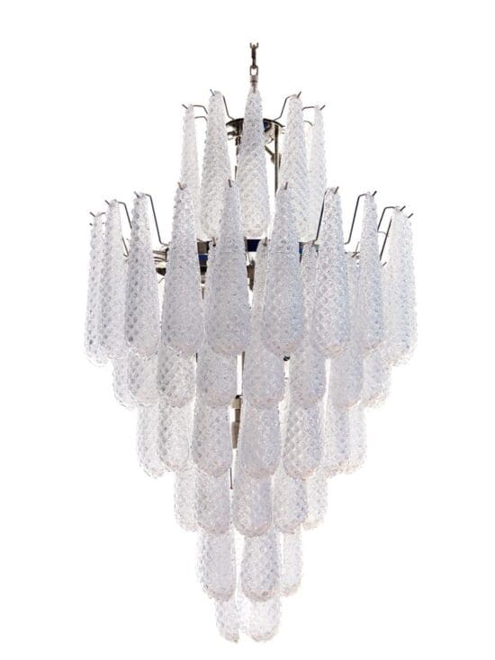 Murano Lysekrone – Kogle – 85 glasblade – Klar
