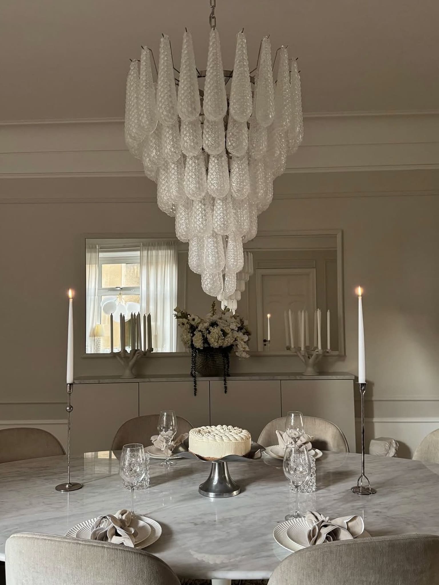 Lisa abefelt murano chandelier drops