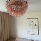 Murano plafond poliedri pink 84 glas