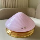 Vintage murano plafond pink swirl brass-07 loftlampe candy lamp