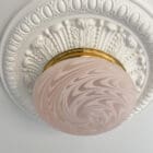 Murano Plafond - Vintage - Venini - Mat Rosa Swirl