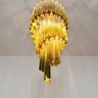 11620 - 54 green faded prisms Murano chandelier - Cherry Vintage Interior-1