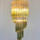 11620 - 54 green faded prisms Murano chandelier - Cherry Vintage Interior-1