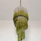 11620 - 54 green faded prisms Murano chandelier - Cherry Vintage Interior-1