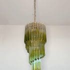 11620 - 54 green faded prisms Murano chandelier - Cherry Vintage Interior-1