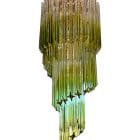11620 - 54 green faded prisms Murano chandelier - Cherry Vintage Interior-1
