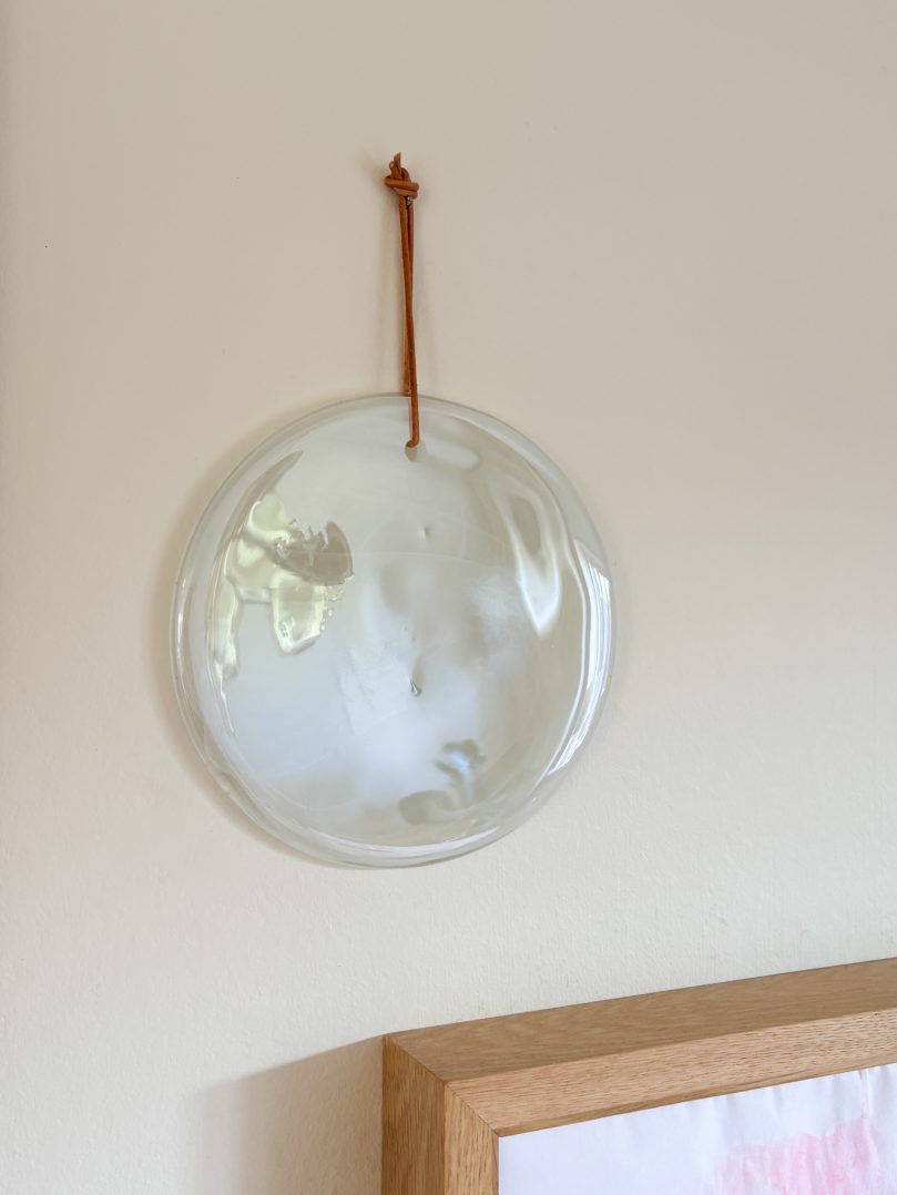 Murano Glasophæng Hvid Alabast 15 cm