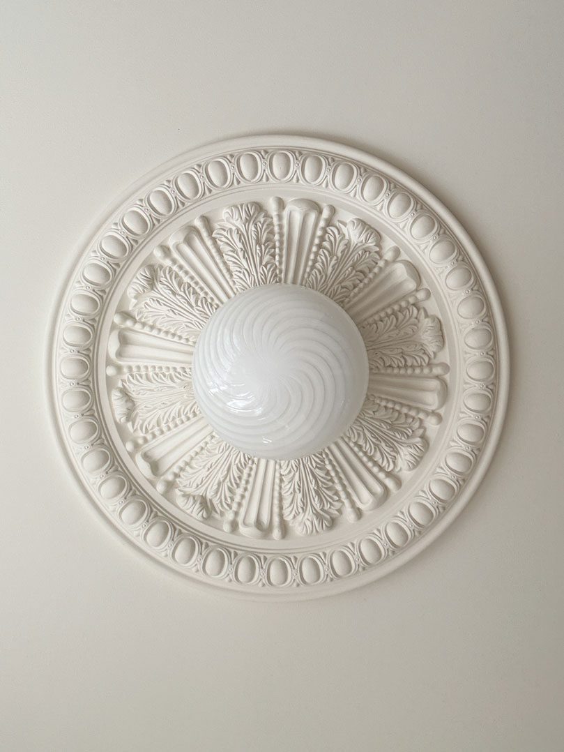 Hvid Murano swirl loftslampe